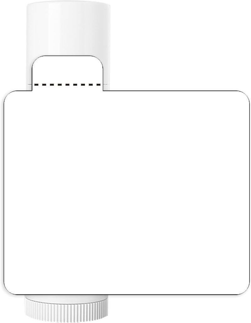 MR-LABEL White Lip Balm Labels with Tamper Tab - Waterproof & Tear-Resistant - for Inkjet & Laser Printer - 2-3/16" x 2-1/8" on Letter Sheet (1200) - Image 1